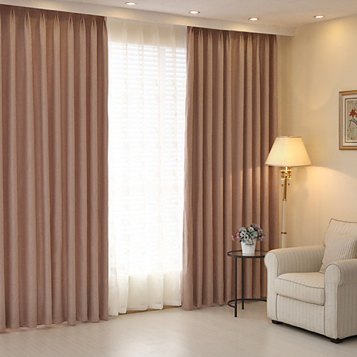 

Blackout Curtains Drapes Two Panels / Jacquard / Bedroom