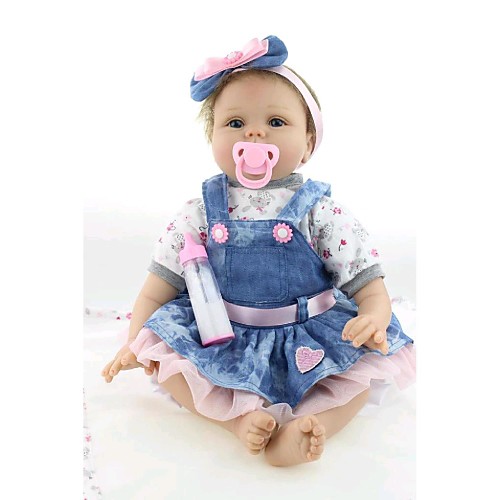 фото Npkcollection npk doll куклы реборн дети 22 дюймовый силикон винил - новорожденный как живой милый стиль ручная работа безопасно для детей non toxic детские девочки игрушки подарок / ce Lightinthebox