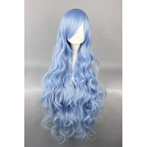 фото Парики для лолиты сладкое детство синий элегантный стиль парики для лолиты 35 дюймовый косплэй парики однотонный парики хэллоуин парики Lightinthebox