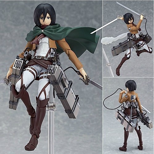 фото Аниме фигурки вдохновлен атака титанов mikasa ackermann пвх 14 cm см модель игрушки игрушки куклы Lightinthebox