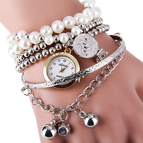 

Women's Bracelet Watch Wrap Bracelet Watch Quartz Silver / Gold Hot Sale Analog Ladies Pearls Fashion - Gold Silver One Year Battery Life / SSUO LR626
