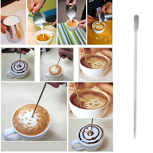 

кофейная ручка latte cappuccino pin diy инструменты гирлянда игла нержавеющая сталь резная ручка искусство ручка кофе инструменты