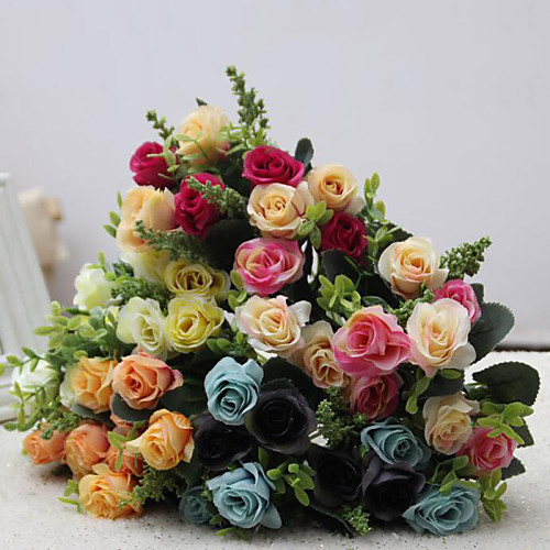 

Искусственные Цветы 1 Филиал Европейский стиль Розы Букеты на стол