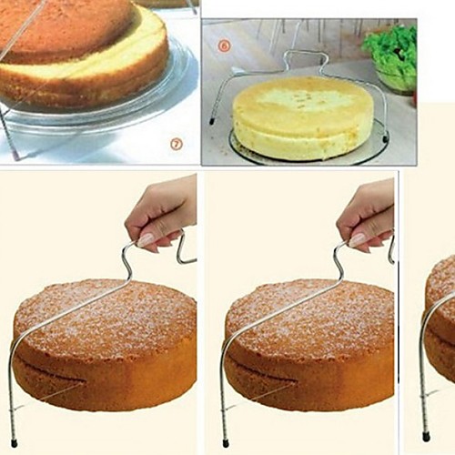 

формы для выпечки кухонный инструмент из нержавеющей стали с двойной линией регулируемый торт резки металлический торт вырезать инструменты провода хлеборезка тесто