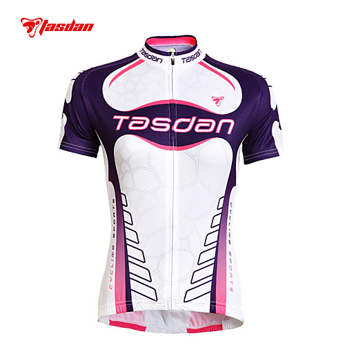 

TASDAN Women's Short Sleeve Cycling Jersey Plus Size Bike Jersey Top Clothing Suit Mountain Bike MTB Road Bike Cycling Breathable Quick Dry Ultraviolet Resistant Sports 100% Polyester Clothing Apparel