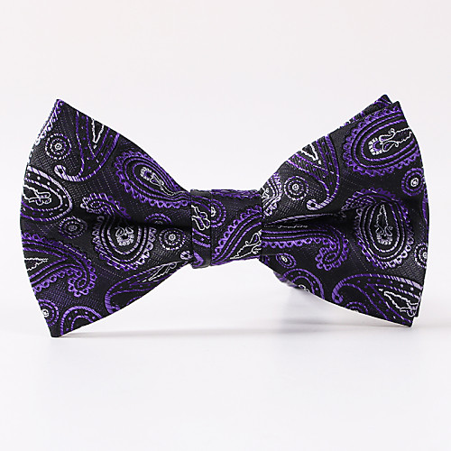 

мужская вечеринка / вечерняя свадьба фиолетовый пейсли формальный бабочка лук галстук