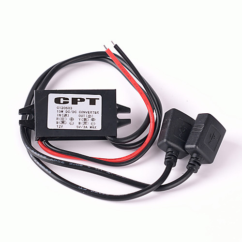 фото Автомобильное зарядное устройство Dual USB порты DC 5V 3A включает в себя кабель Lightinthebox