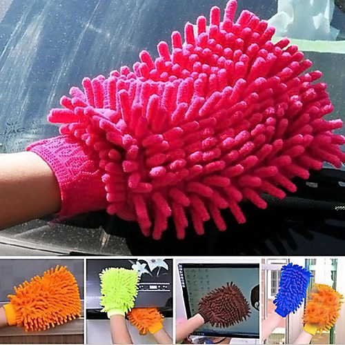 

Duplex Microfiber Window Washing Home Cleaning Cloth Duster Towel Glove(Random Color)