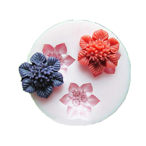 

Три сотовый Цветок силиконовые формы Фондант Пресс-формы Сахар Craft Инструменты Смола цветы Плесень пресс-формы для тортов