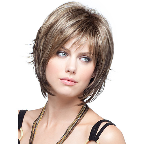 

Synthetic Wig Straight Straight Wig Short Brown Synthetic Hair Women's Brown StrongBeauty