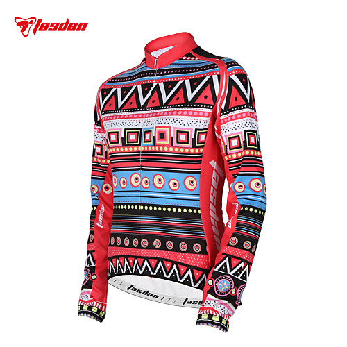 

TASDAN Жен. Длинный рукав Велокофты Клетки Большие размеры Велоспорт Джерси Верхняя часть С защитой от ветра Дышащий Быстровысыхающий Виды спорта Зима 100% полиэстер / Эластичная / Горные велосипеды