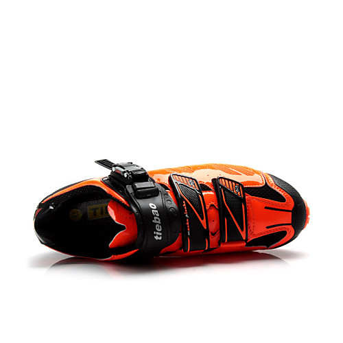 фото Tiebao обувь для горного велосипеда нейлон водонепроницаемость дышащий противозаносный велоспорт черный оранжевый красный муж. обувь для велоспорта / амортизация / вентиляция / искусственное волокно lightinthebox