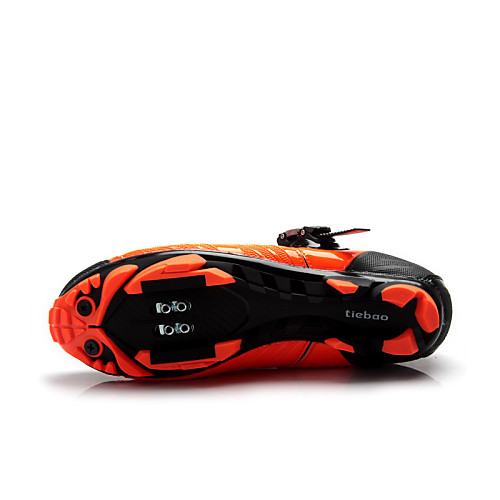 фото Tiebao обувь для горного велосипеда нейлон водонепроницаемость дышащий противозаносный велоспорт черный оранжевый красный муж. обувь для велоспорта / амортизация / вентиляция / искусственное волокно lightinthebox