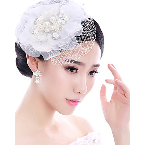 

Жемчуг / Перья Fascinators / Головные уборы с Цветы 1шт Свадьба / Особые случаи Заставка