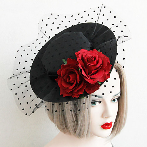 

Lace / Fabric Hats with 1 Wedding / Special Occasion Headpiece