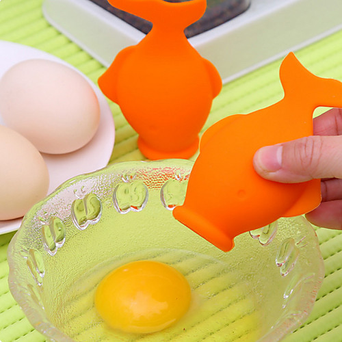 

Fish Shape Silione Egg Yolk White Separator Suck Divider Egg Tools