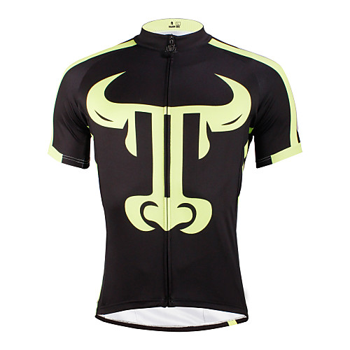 

ILPALADINO Men's Short Sleeve Cycling Jersey Black / Yellow Bike Jersey Top Mountain Bike MTB Road Bike Cycling Breathable Quick Dry Ultraviolet Resistant Sports Polyester 100% Polyester Terylene