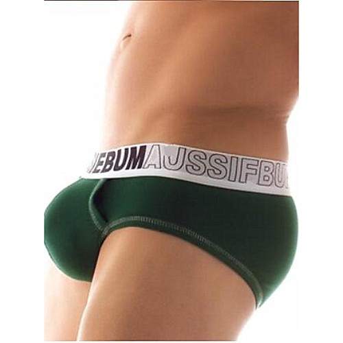 

Men's Print Super Sexy Briefs Underwear Letter 1 Piece Black White Green S M L