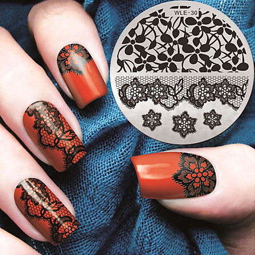 

1 pcs Stamping Plate Template Fashionable Design nail art Manicure Pedicure Stylish / Fashion Daily / Metal