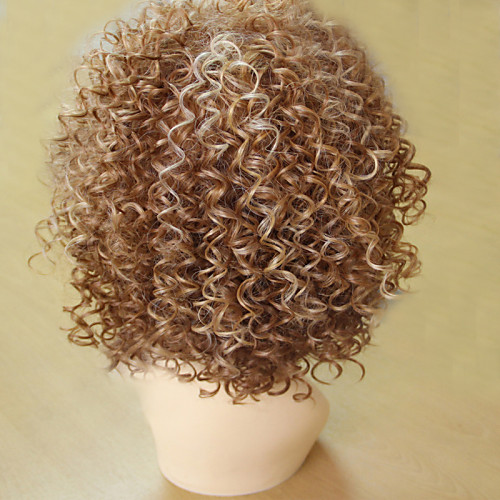 

Synthetic Wig Curly Curly Wig Blonde Short Blonde Synthetic Hair Women's Middle Part Blonde