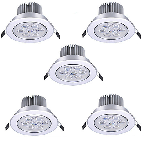 

HRY 5 шт. 7 W Точечное LED освещение LED Ceilling Light Recessed Downlight 7 Светодиодные бусины Высокомощный LED Декоративная Тёплый белый Холодный белый 85-265 V / RoHs / 90