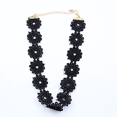 

Women's Choker Necklace Gothic Fashion Lace White Black Necklace Jewelry For Special Occasion Birthday Gift