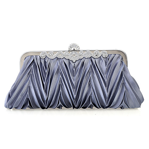 

Жен. Crystal / Rhinestone / Оборки Вечерняя сумочка Хрустальные сумочки из хрусталя Satin Лиловый / Коричневый / Красный