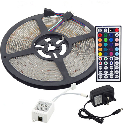 

5m Flexible LED Strip Lights Light Sets RGB Tiktok Lights 3528 SMD 8mm RGB Remote Control / RC / Cuttable / Dimmable 100-240 V / Linkable / Self-adhesive / Color-Changing / IP44