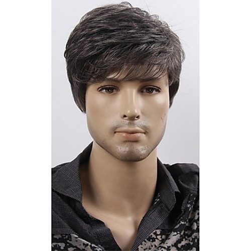 

Synthetic Wig Straight Style Layered Haircut Wig Synthetic Hair Men's Natural Color Wig Short StrongBeauty