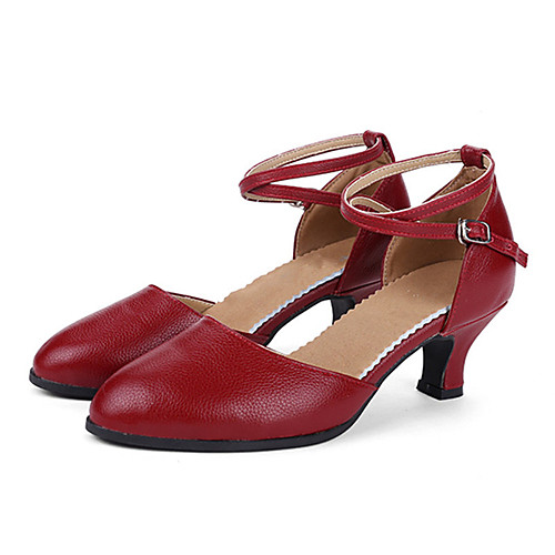 

Жен. Обувь для модерна / Бальные танцы Кожа На каблуках Пряжки Кубинский каблук Не персонализируемая Танцевальная обувь Красный / Серебро / Золотистый