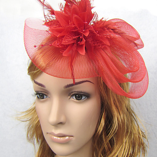 

Лен / Перья / Сеть ободки / Fascinators с 1 Свадьба Заставка