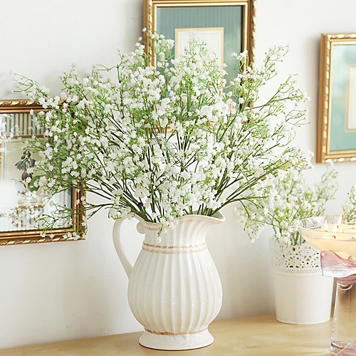 

Artificial Flowers 1 Branch Modern Style Baby Breath Tabletop Flower