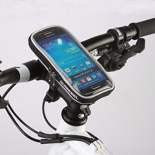 

ROSWHEEL Сотовый телефон сумка / Бардачок на руль 4.8 дюймовый Сенсорный экран Велоспорт для Samsung Galaxy S6 / iPhone 5c / iPhone 4/4S Черный / iPhone 8/7/6S/6 / Водонепроницаемая застежка-молния, Оранжевый