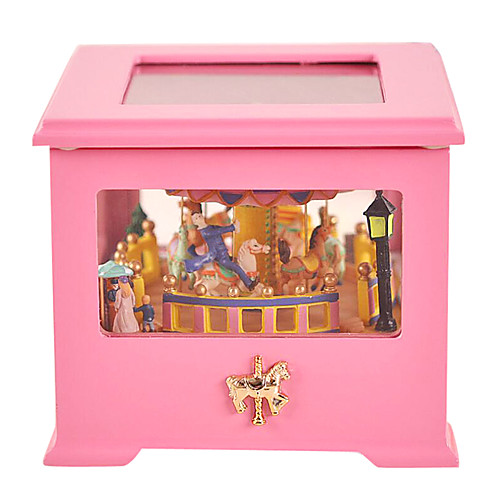 

Wood Yellow/Multicolor Creative Romantic Music Box for Gift