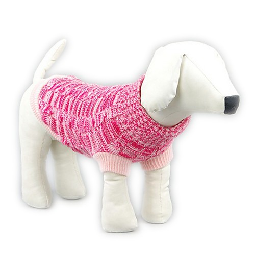 фото Кошка собака свитера одежда для собак однотонный синий розовый хлопок костюм назначение весна & осень зима муж. жен. на каждый день сохраняет тепло Lightinthebox