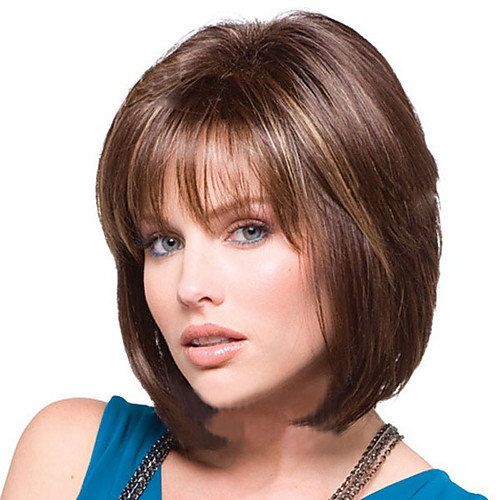 

middle multi color straight hair european synthetic wig