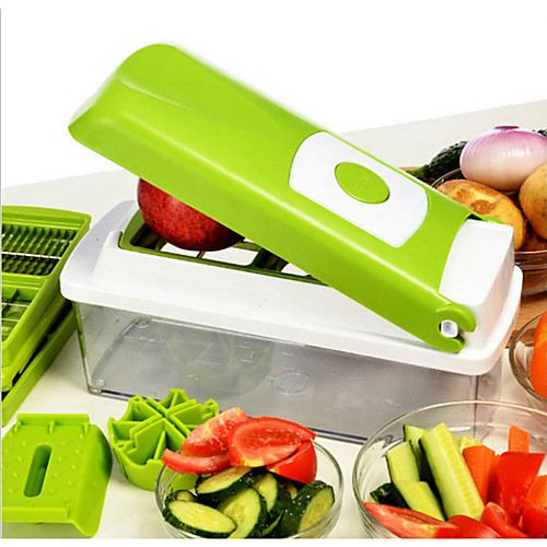 

овощерезка для нарезки ломтиков для нарезки овощей ручной / овощная терка с 11 сменными ножами - многофункциональный регулируемый овощ lovkitchen& измельчитель фруктов с контейнером для хранения