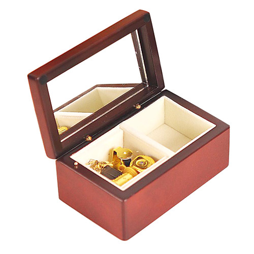 

Wood Brown Creative Romantic Music Box for Gift