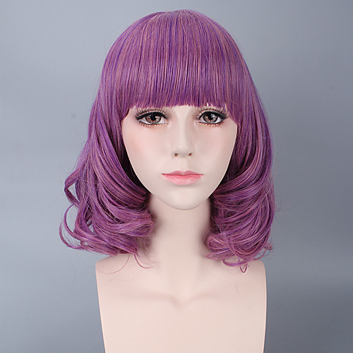 

purple color women cosplay synthetic wigs glueless fashion wigs Halloween