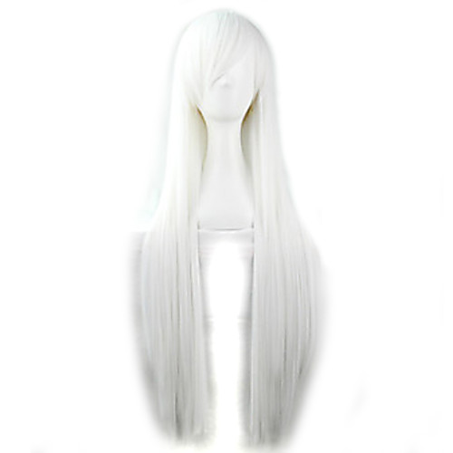 

Synthetic Wig Straight Style Wig White Synthetic Hair Women's Wig