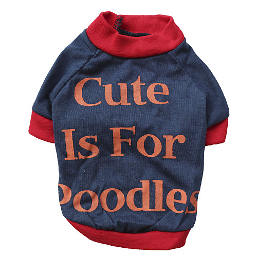 

Cat Dog Shirt / T-Shirt Dog Clothes Letter & Number Orange Red Cotton Costume For Spring & Fall Summer Men's Women's Fashion