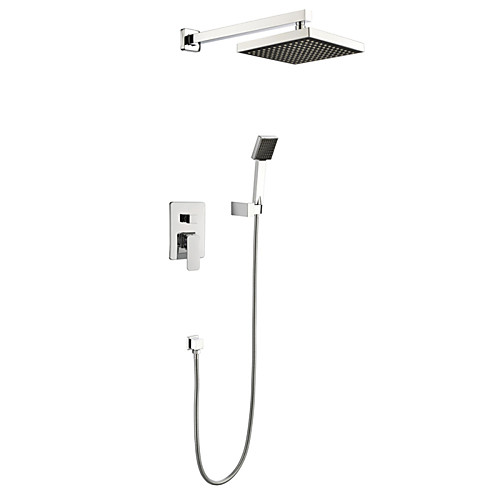 

Смеситель для душа - Современный Хром На стену Керамический клапан Bath Shower Mixer Taps / Латунь