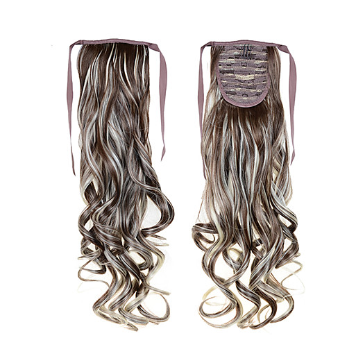 

High Quality Drawstring Ponytail 22inch 55cm 100g Cheap #8/613 Mixed Color For Beautiful Ladies Synthetic Tails