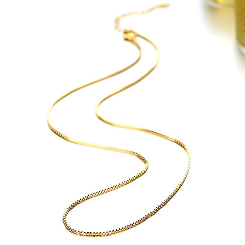 

Men's Women's Chain Necklace Fashion Copper Golden Necklace Jewelry For Daily Casual