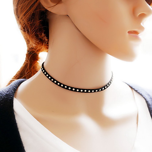 

Жен. Ожерелья-бархатки Татуировка Choker Тату-дизайн Мода Кружево Ткань Черный Ожерелье Бижутерия Назначение Повседневные