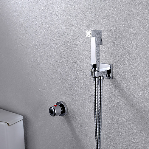 

Биде кран - Современный Хром На стену Медный клапан Bath Shower Mixer Taps / Одной ручкой Два отверстия