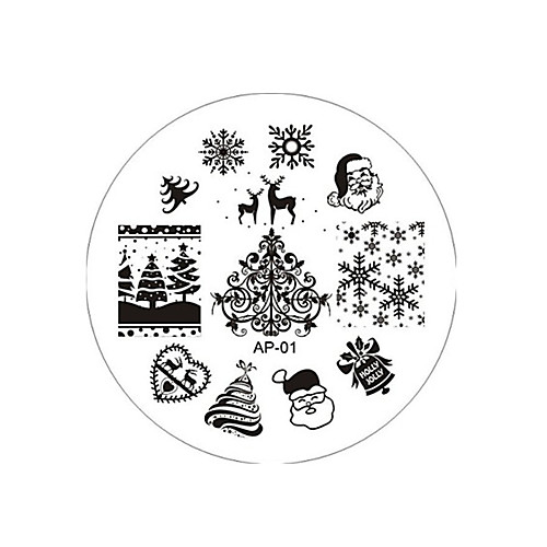 

1pcs Snowflake Nail Printing Plate