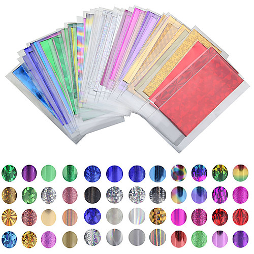 

50 sheet of 35 cm 4 cm color mixing transfer foil nail art star design stickers