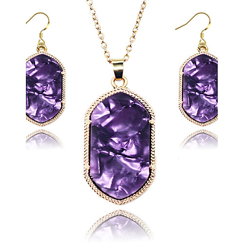 

2016 New Arrival Fashion Famous Designer Jewelry Golden Frame Oval Shell 2pcs Jewelry Set Earrings and Necklace