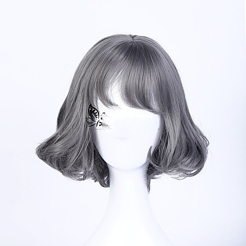 

2016 fashion short grey wig short bob wig grey bob hair wig party cosplay wig wavy wig for woman Halloween